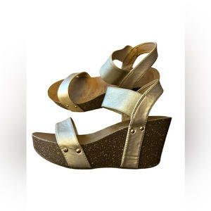 Cork Wedge Platforms with metal studs
